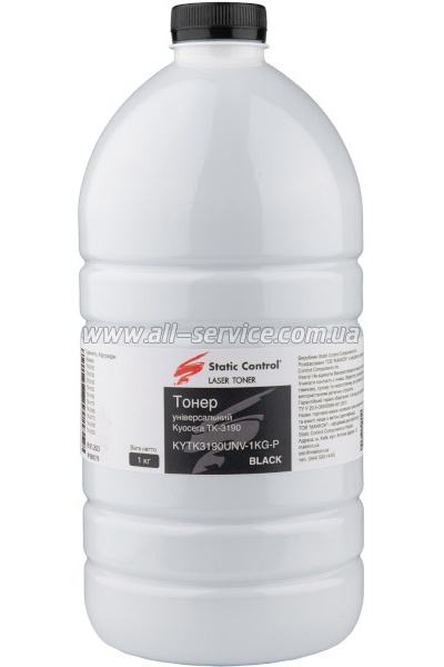 Тонер SCC Universal Kyocera TK-3190/ TK-1160/ TK-1170/ TK-3100 бутль 1кг (KYTK3190UNV-1KG-P) Тонер SCC Universal Kyocera TK-3190/ TK-1160/ TK-1170/ TK-3100 бутль 1кг (KYTK3190UNV-1KG-P)