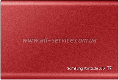SSD ���������� SAMSUNG T7 2TB USB 3.2 GEN.2 RED (MU-PC2T0R/WW)