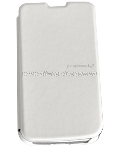  VOIA LG Optimus L4II Dual - Flip Case (White)