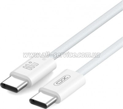 ���� ������ USB-C to USB-C 1.0m 60W white XO (NBQ273_C_White)