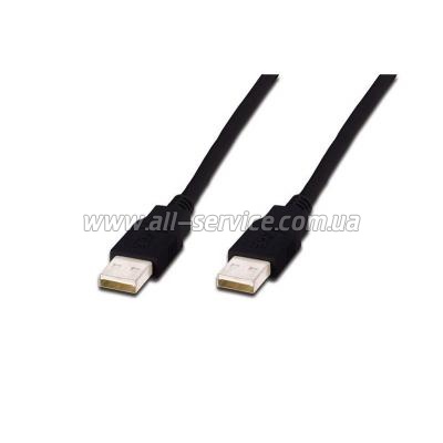 Кабель ASSMANN USB 2.0 AM/AM 1.0m, black (AK-300100-010-S)