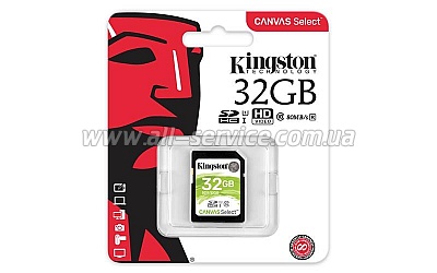   32GB Kingston SDHC C10 UHS-I (SDS/32GB)