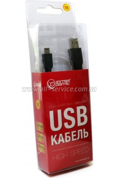 ���� ������ USB 2.0 AM to Mini 5P 0.5m Extradigital (KBU1627)