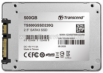 SSD  TRANSCEND SSD220Q 500Gb SATAIII QLC (TS500GSSD220Q)