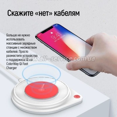    olorWay Qi Fast Charger 10W& LED bedside lamp  (CW-CHW20Q-WT)