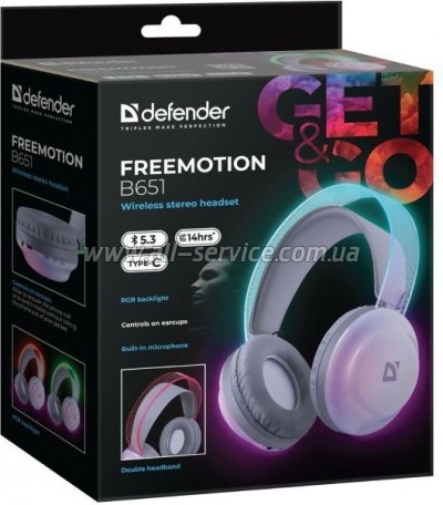 �������� Defender FreeMotion B651 Bluetooth RGB White (63651)