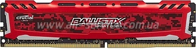  Micron Crucial Ballistix Sport DDR4 2666 8GB*2 , Red, CL16, Retail (BLS2K8G4D26BFSEK)