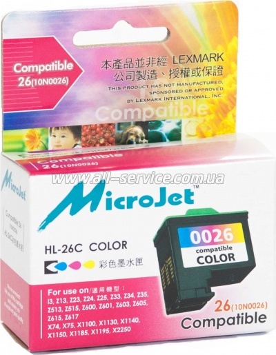 �������� MicroJet �26 Lexmark CJ Z13/ Z23/ Z33 ������ 10N0026 Color (HL-26C)