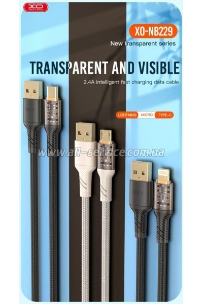 ���� ������ USB 2.0 AM to Micro 5P 1.0m 2.4A white XO (NB229-M-1-WH)
