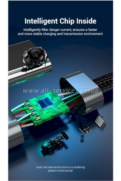 ���� ������ USB 2.0 AM to 2�USB-C M 1.0m 2.4� 480Mbps Aluminum Vention (CQOHF)
