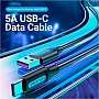 ���� ������ USB 2.0 AM to USB-C 0.5m 5.0A 25W PVC black Vention (CORBD)