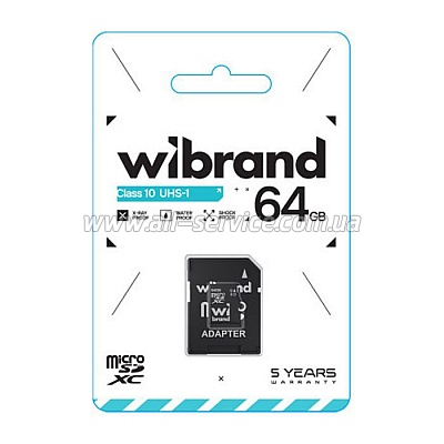   Wibrand 64GB mictoSD class 10 UHS-I (WICDXU1/64GB-A)