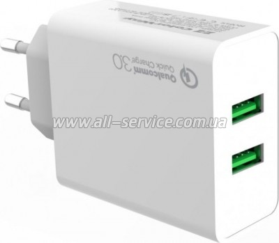   Colorway 2USB Quick Charge 3.0 36W  (CW-CHS017Q-WT)