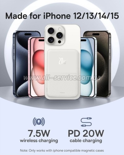   Baseus MagPro 5000mAh 20W, White (PPCXZ05) (P10064100222-00)