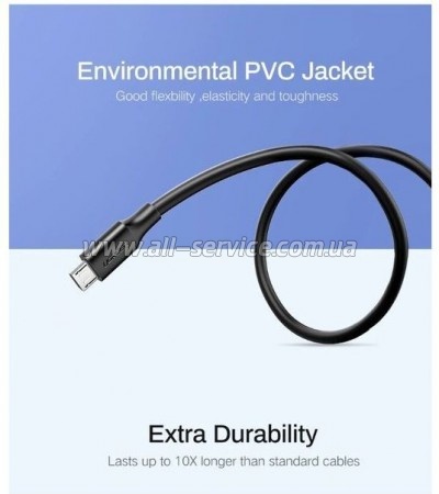 ���� ������ USB 2.0 AM to Micro 5P 1.5m US289 Black Ugreen (60137)