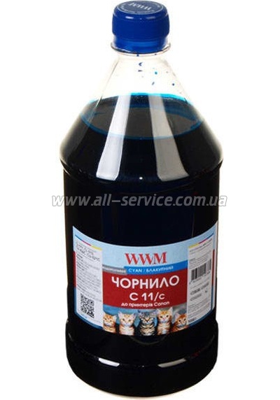  WWM  Canon CLI-521B/ CLI-426B 1000 Cyan  (C11/C-4)