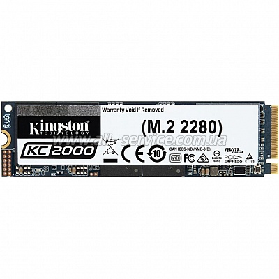 SSD  Kingston KC2000 500GB M.2 NVMe (SKC2000M8/500G)