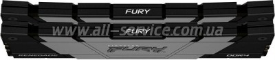 ������ ������ ��� ���������� DDR4 32GB (2x16GB) 3600 MHz Fury Renegade Black Kingston Fury (ex.HyperX) (KF436C16RB12K2/32)