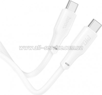 ���� ������ USB-C to USB-C 2.0m 240W TPE X93 white HOCO (6931474790743)