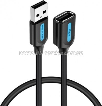���� ������ USB 2.0 AM/AF 2.0m black Vention (CBIBH)