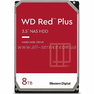  WD 3.5" 10TB 7200rpm 256B SATA III Red Plus (WD101EFBX)