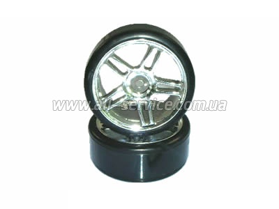 Chrome Drift Rim & Tire Complete (02228V+07001) 2P Chrome Drift Rim & Tire Complete (02228V+07001) 2P