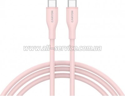 ���� ������ USB-C to USB-C 1.0m CC60SC10 60W Silicon Pink Sand Canyon (CNS-CC60SC10PS)