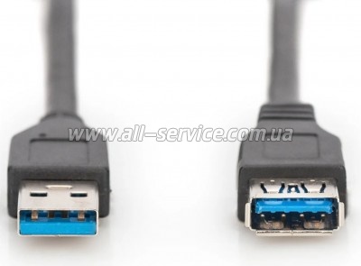 ���� ������ USB 3.0 AM/ AF 3.0m black Digitus (AK-300203-030-S)