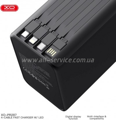 ������� ������������� XO 80000mAh PD 20W black (XO-PR287-BK)