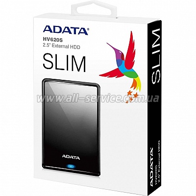  2TB ADATA 2.5" HV620S USB 3.1 Black (AHV620S-2TU31-CBK)
