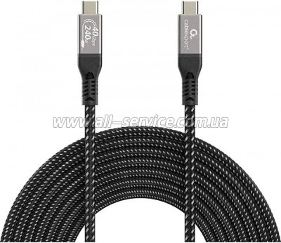 ���� ������ USB-C to USB-C 0.5m USB4 240W 8K60Hz 40Gbps Cablexpert (CCBP-USB4-CMCM240-0.5M)