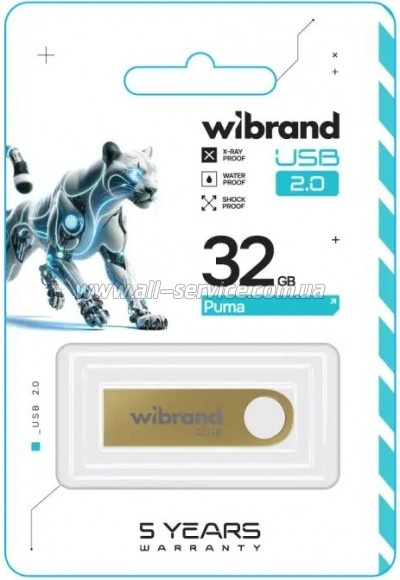  Wibrand 32GB Puma Gold USB 2.0 (WI2.0/PU32U1G)
