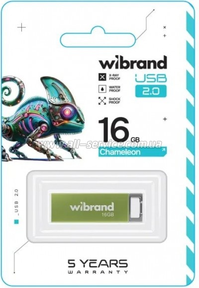  Wibrand 16GB Chameleon Green USB 2.0 (WI2.0/CH16U6LG)