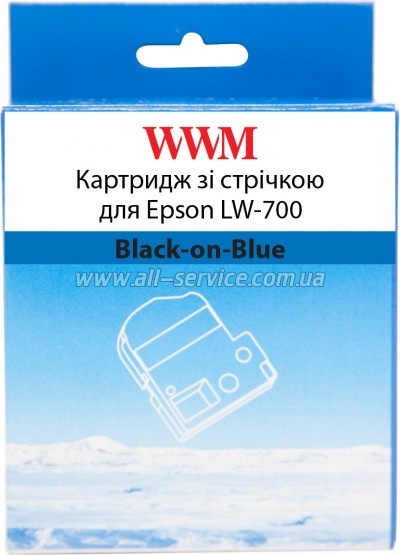 �������� WWM ��� Epson LW-700 24mm � 8m Black-on-Blue (WWM-SC24B)