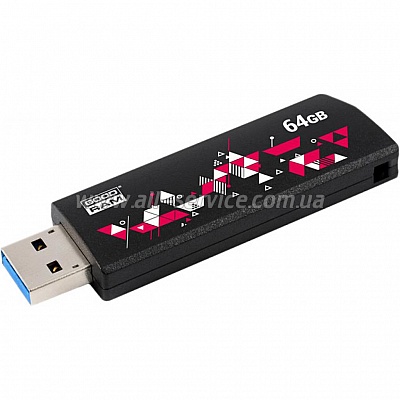 ��e��� GOODRAM 64GB USB 3.0 UCL3 Cl!ck Black (UCL3-0640K0R11)