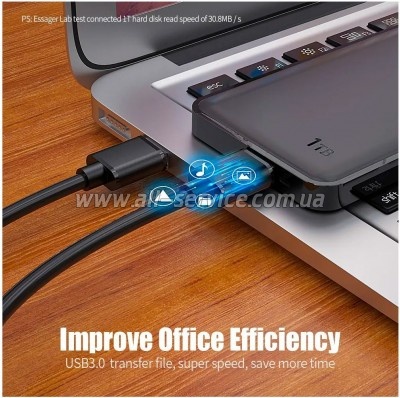���� ������ USB 3.0 AM/AM 2.0m 5Gbps black Essager (EXCAA-YTD01)