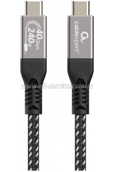 ���� ������ USB-C to USB-C 0.5m USB4 240W 8K60Hz 40Gbps Cablexpert (CCBP-USB4-CMCM240-0.5M)
