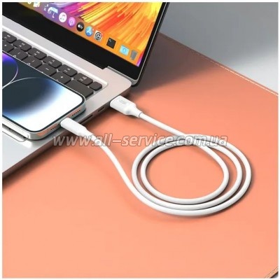 ���� ������ USB 2.0 AM to USB-C 1.0m white XO (NB265-AC.white)