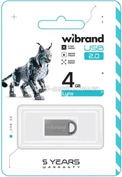  Wibrand 4GB lynx Silver USB 2.0 (WI2.0/LY4M2S)