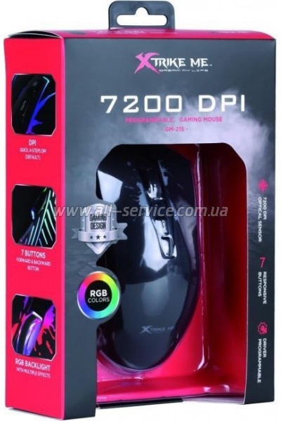  Xtrike ME GM-215 RGB-LED USB Black (GM-215)