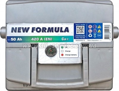 ���������� ������������ NEW FORMULA 50Ah (+/-) 420EN (5502202210)
