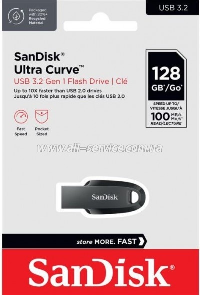  SanDisk 32GB Ultra Curve Black USB 3.2 (SDCZ550-032G-G46)