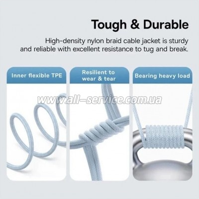 ���� ������ USB-C to USB-C 1.0m 100W blue Baseus (1167203)