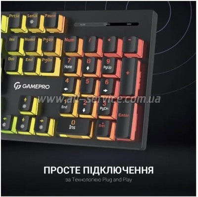  GamePro MK85B Blue Switch RGB USB Black (MK85B)