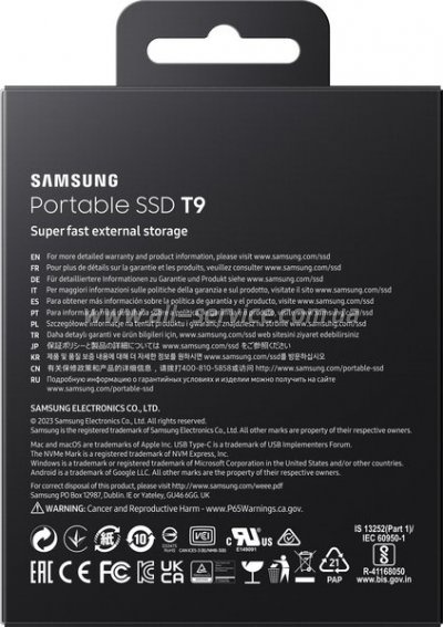  SSD USB 3.2 2TB T9 Samsung (MU-PG2T0B/EU)