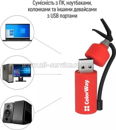 ��e��� ColorWay Fire 32GB USB 3.0 Red (CW-USBFE32)