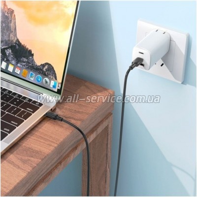 ���� ������ USB-C to USB-C 2.0m 60W Lenny silicone BX113 black BOROFONE (6941991115516)