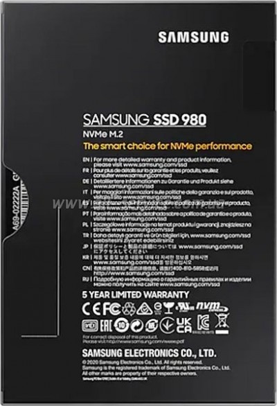 SSD  Samsung 980 EVO 1TB NVMe M.2 (MZ-V8V1T0BW)