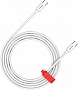 ���� ������ USB-C to USB-C 2.0m CC100AB 100W Braided White Canyon (CND-CC100AB20W)