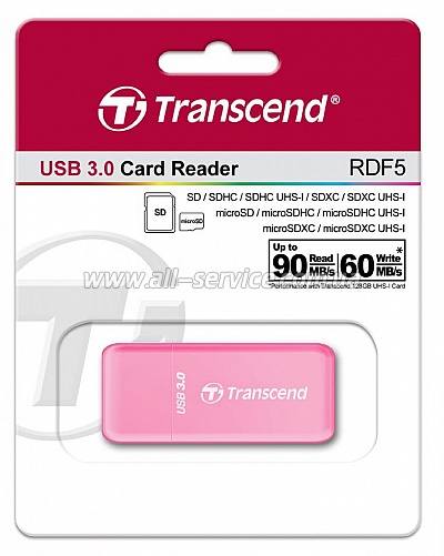��������� Transcend USB 3.0/3.1 Gen 1 Pink (TS-RDF5R)